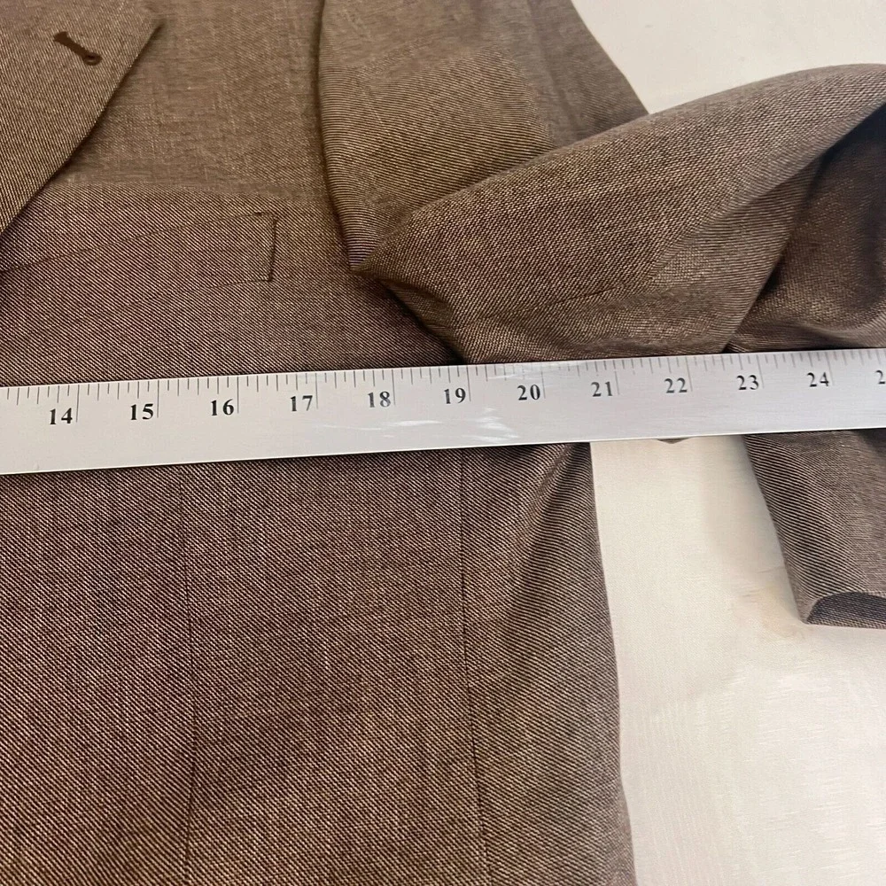 TURNBURY Men's Brown Blazer Jacket Silk &‎ Wool Blend 40 S